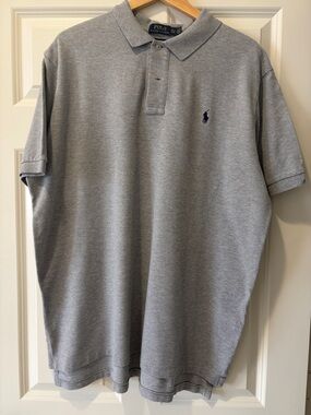 Polo by Ralph Lauren Light Gray Short-Sleeve Polo with Navy Pony